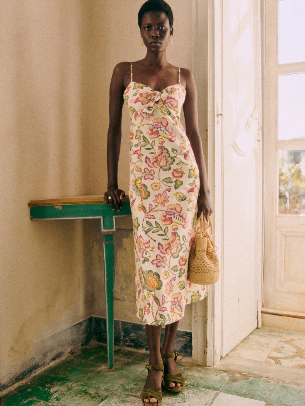 NWT Sezane Chiaretta Dress in Aria Print Size 4